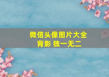 微信头像图片大全 背影 独一无二